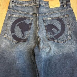Vintage Y2K Exhaust Premium Denim Baggy Jeans Ecko Unlimited Style